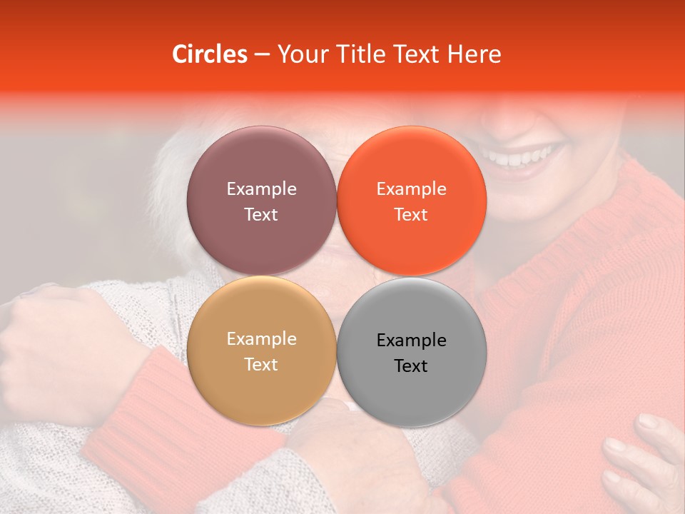 A Woman Hugging A Woman With A Smile On Her Face PowerPoint Template