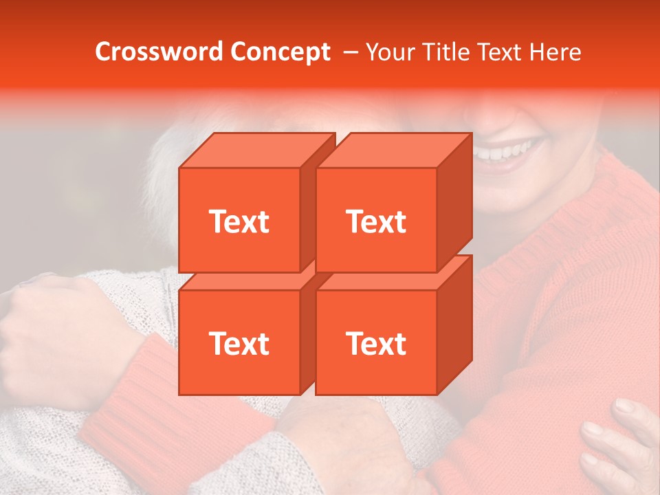 A Woman Hugging A Woman With A Smile On Her Face PowerPoint Template