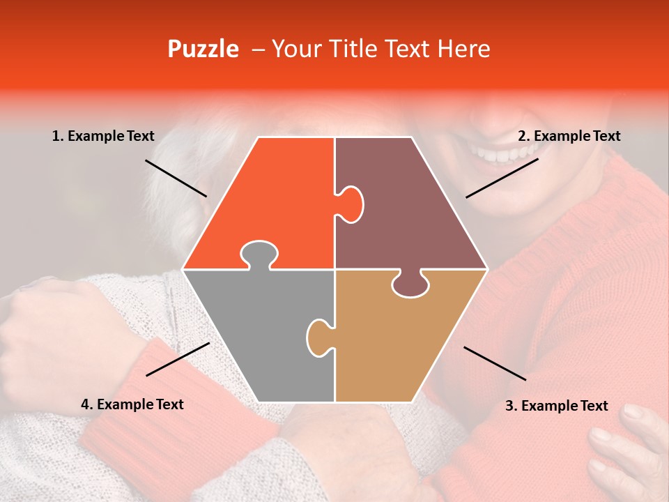 A Woman Hugging A Woman With A Smile On Her Face PowerPoint Template