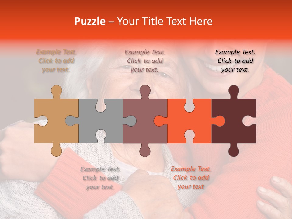 A Woman Hugging A Woman With A Smile On Her Face PowerPoint Template