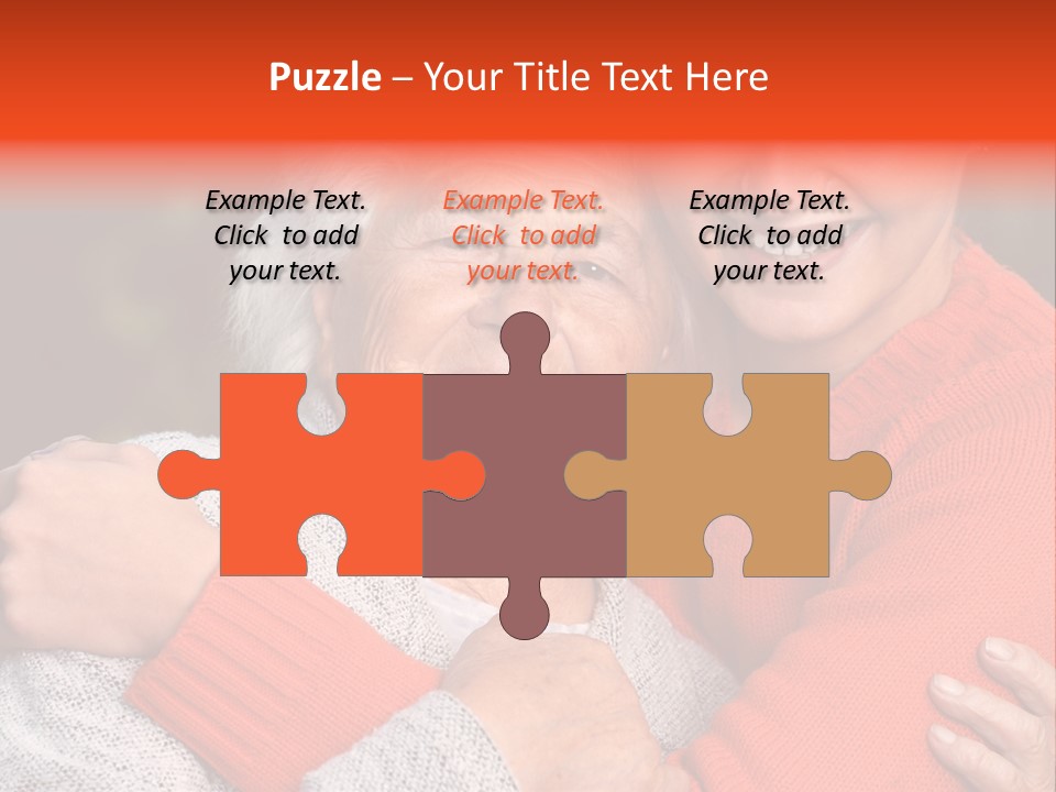 A Woman Hugging A Woman With A Smile On Her Face PowerPoint Template