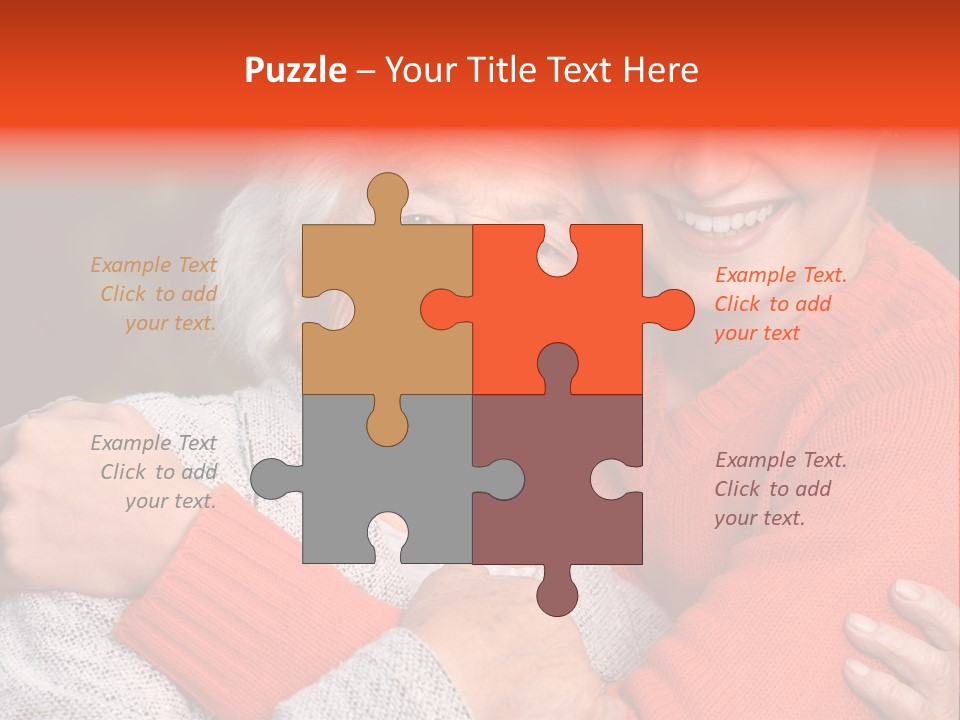 A Woman Hugging A Woman With A Smile On Her Face PowerPoint Template