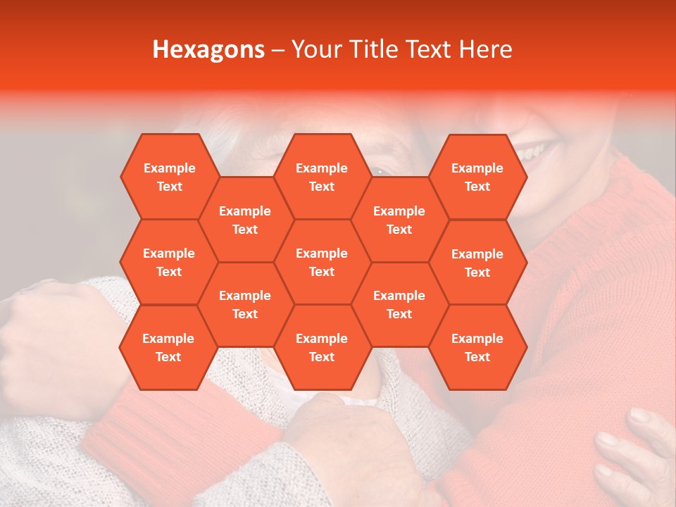 A Woman Hugging A Woman With A Smile On Her Face PowerPoint Template