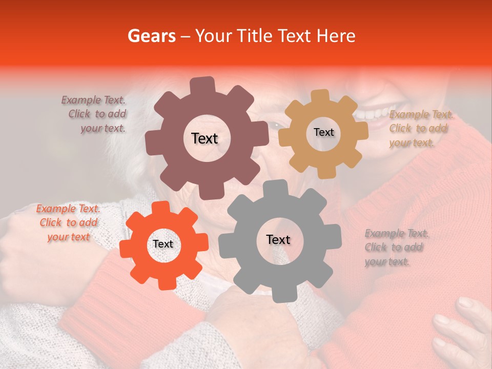 A Woman Hugging A Woman With A Smile On Her Face PowerPoint Template