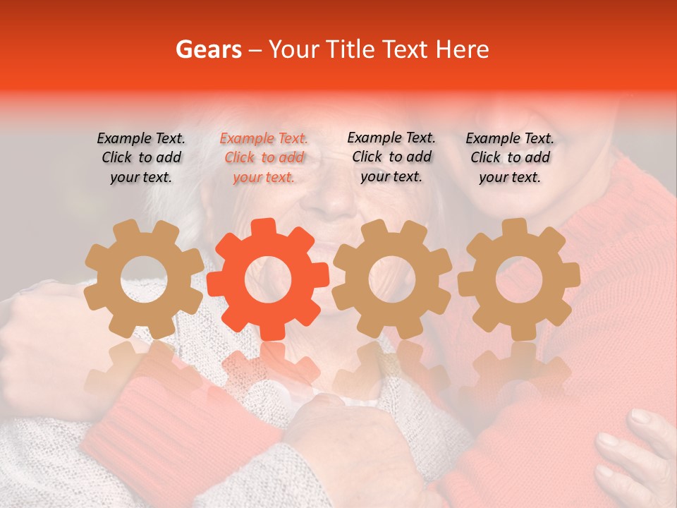 A Woman Hugging A Woman With A Smile On Her Face PowerPoint Template