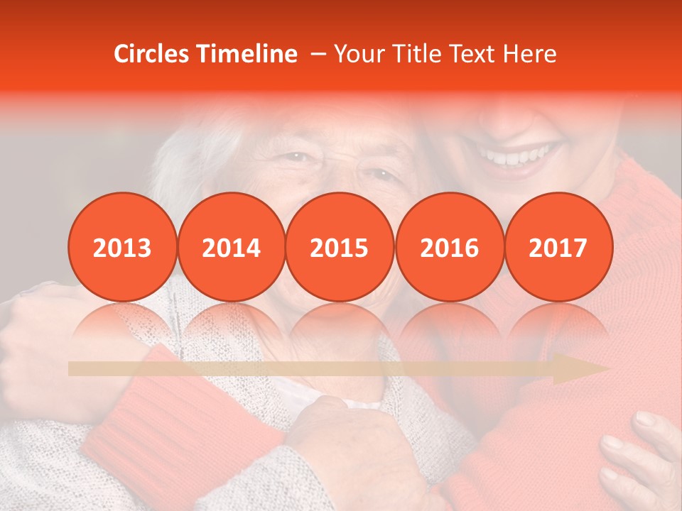 A Woman Hugging A Woman With A Smile On Her Face PowerPoint Template