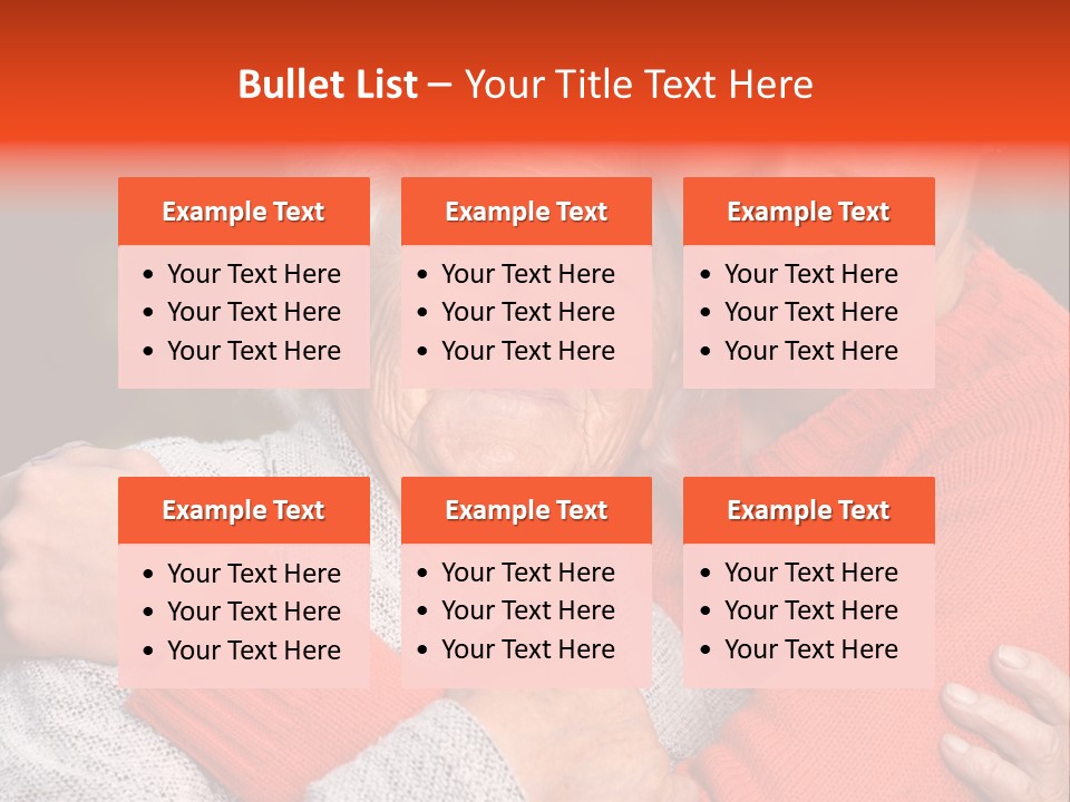 A Woman Hugging A Woman With A Smile On Her Face PowerPoint Template