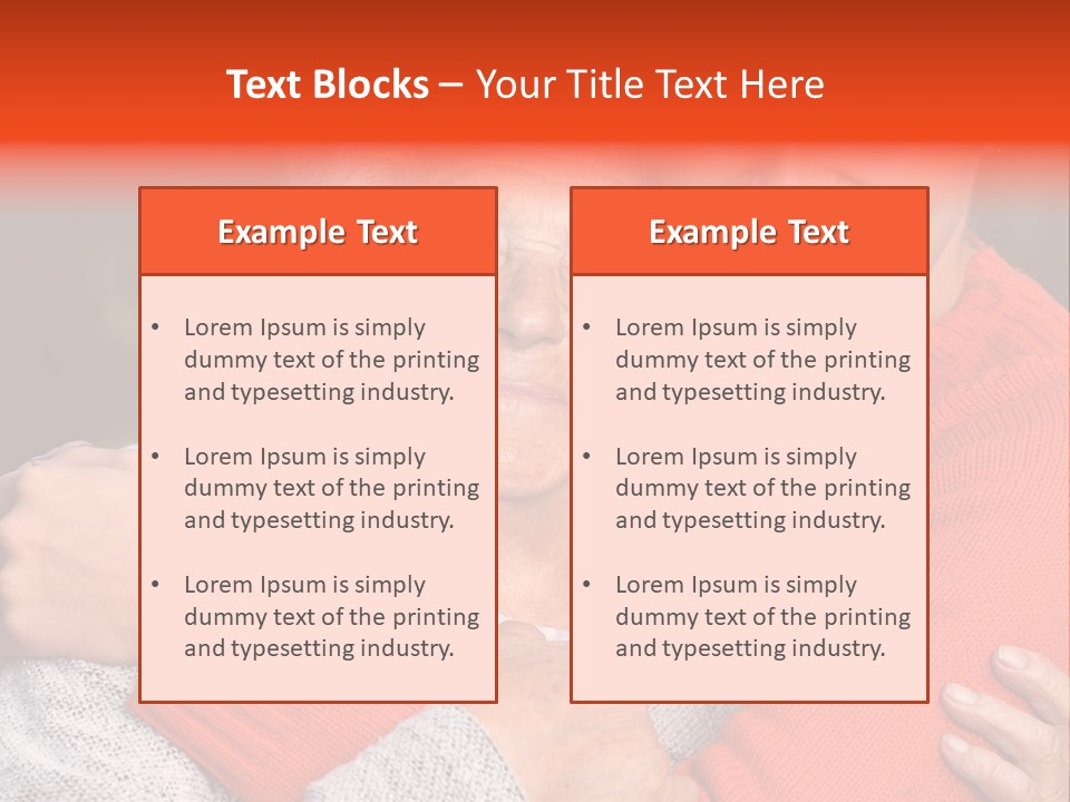 A Woman Hugging A Woman With A Smile On Her Face PowerPoint Template