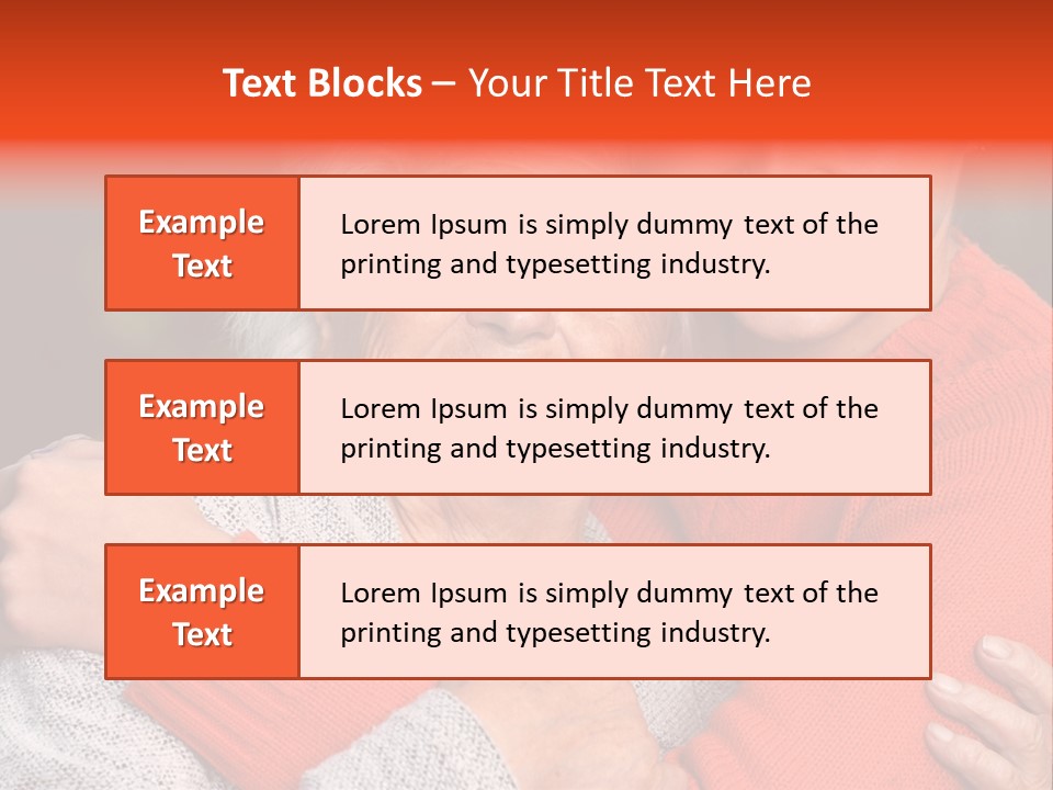A Woman Hugging A Woman With A Smile On Her Face PowerPoint Template