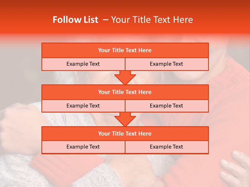 A Woman Hugging A Woman With A Smile On Her Face PowerPoint Template