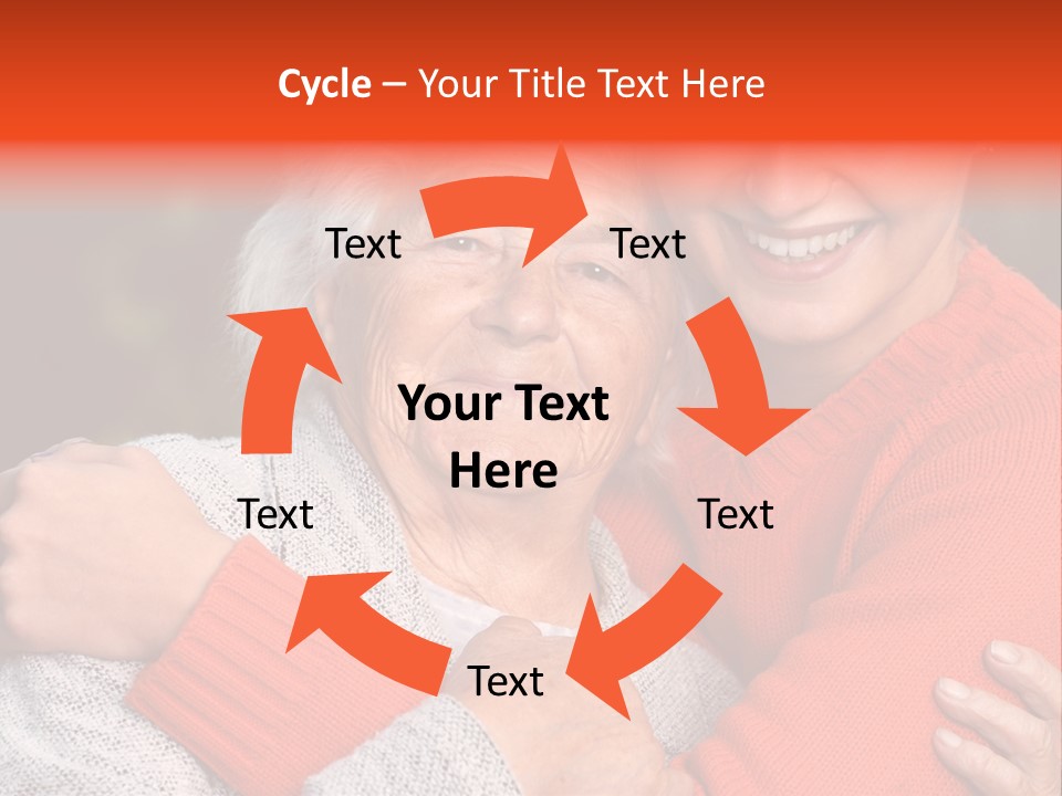 A Woman Hugging A Woman With A Smile On Her Face PowerPoint Template