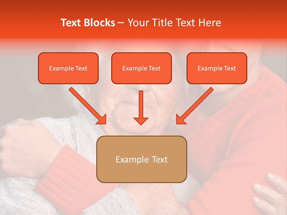 A Woman Hugging A Woman With A Smile On Her Face PowerPoint Template