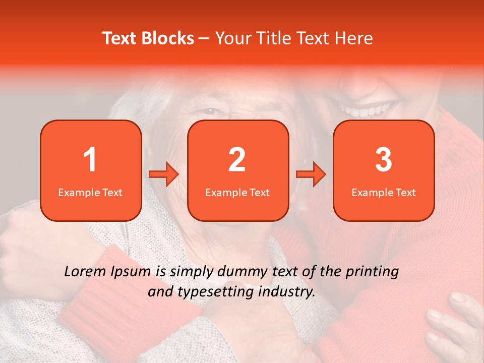 A Woman Hugging A Woman With A Smile On Her Face PowerPoint Template