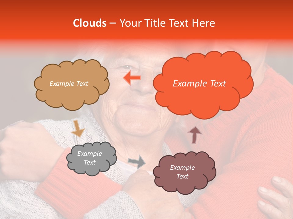 A Woman Hugging A Woman With A Smile On Her Face PowerPoint Template