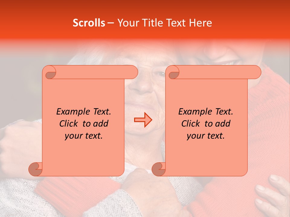 A Woman Hugging A Woman With A Smile On Her Face PowerPoint Template
