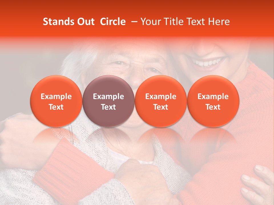 A Woman Hugging A Woman With A Smile On Her Face PowerPoint Template