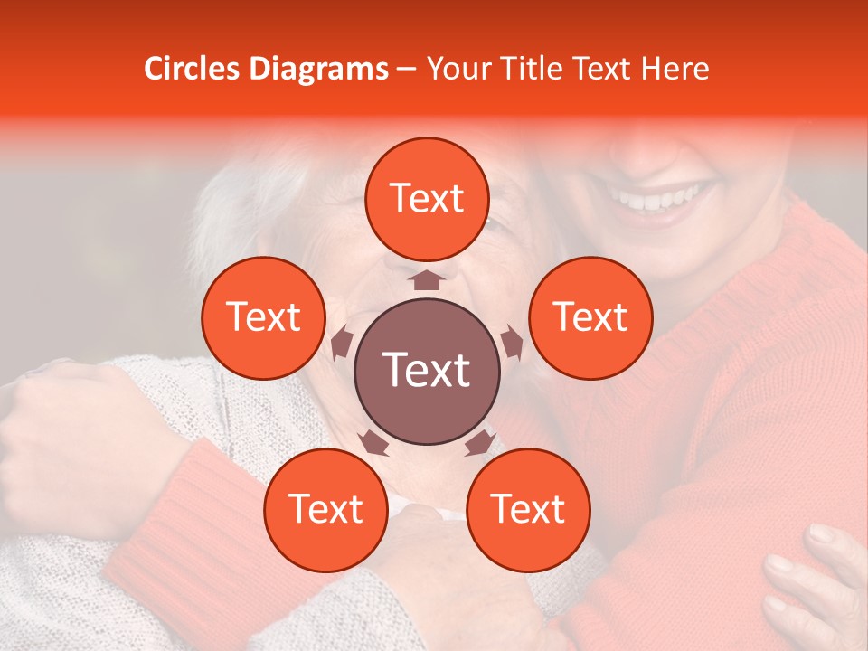 A Woman Hugging A Woman With A Smile On Her Face PowerPoint Template