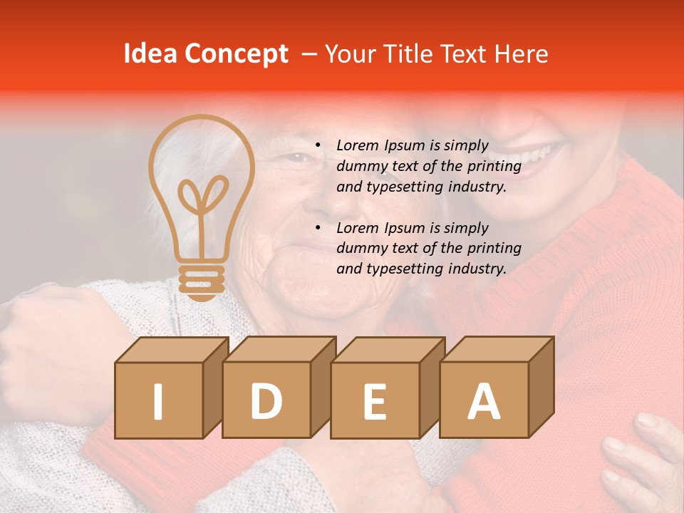 A Woman Hugging A Woman With A Smile On Her Face PowerPoint Template