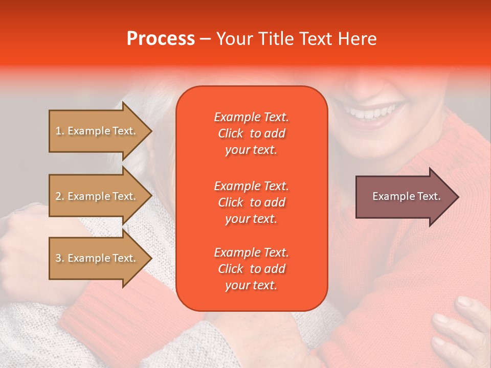 A Woman Hugging A Woman With A Smile On Her Face PowerPoint Template