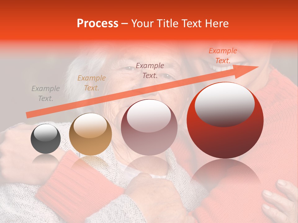 A Woman Hugging A Woman With A Smile On Her Face PowerPoint Template