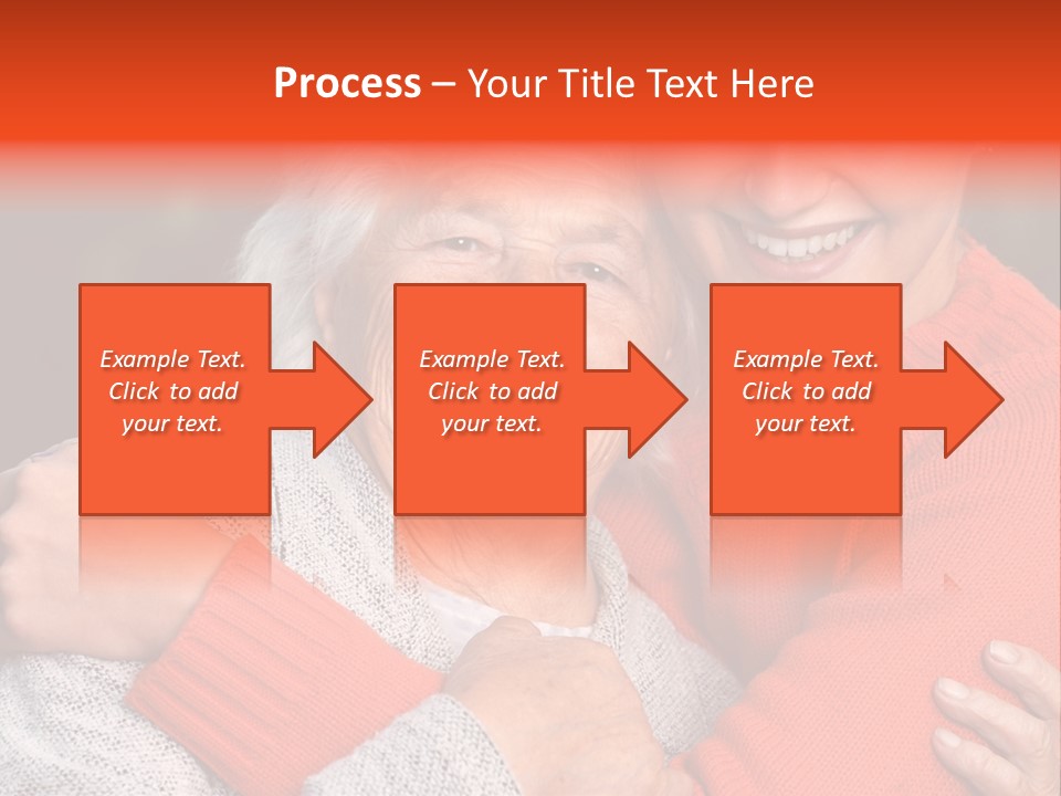 A Woman Hugging A Woman With A Smile On Her Face PowerPoint Template