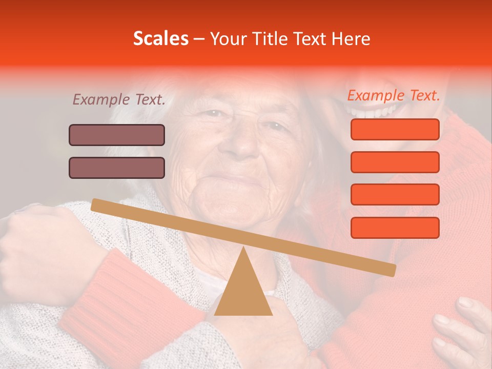 A Woman Hugging A Woman With A Smile On Her Face PowerPoint Template