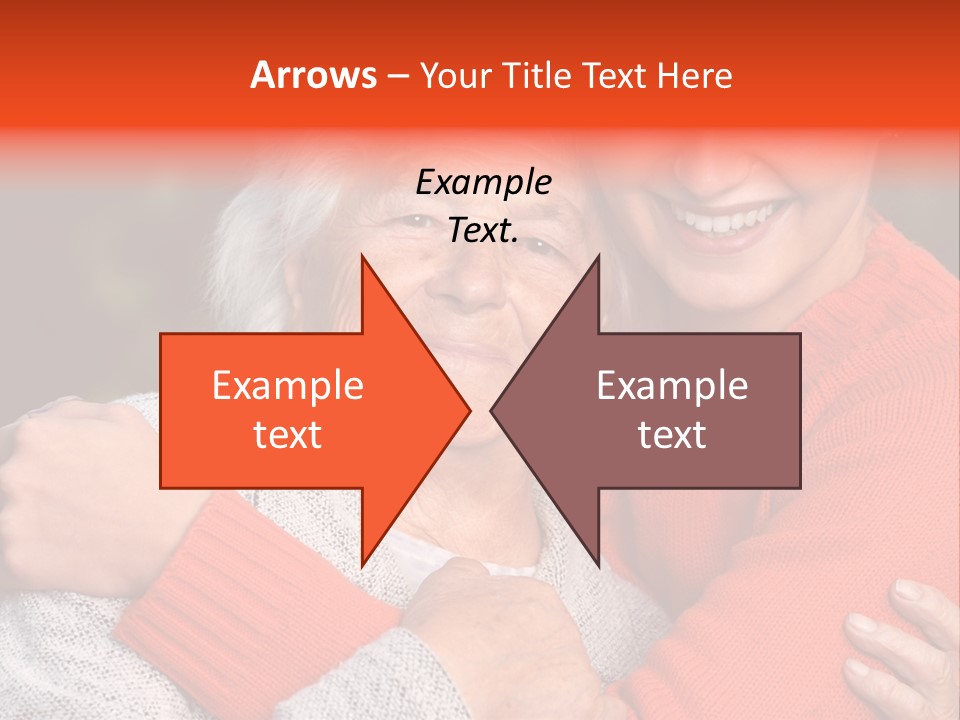 A Woman Hugging A Woman With A Smile On Her Face PowerPoint Template