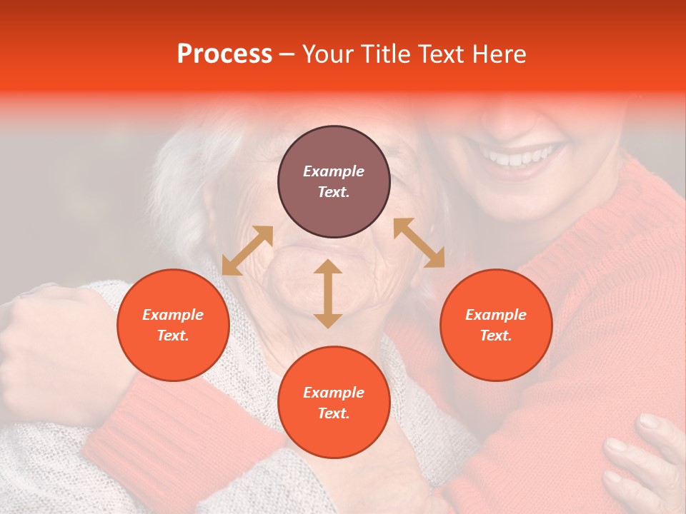 A Woman Hugging A Woman With A Smile On Her Face PowerPoint Template