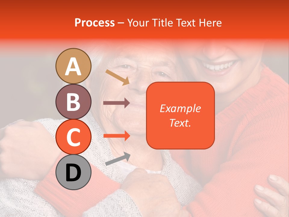 A Woman Hugging A Woman With A Smile On Her Face PowerPoint Template