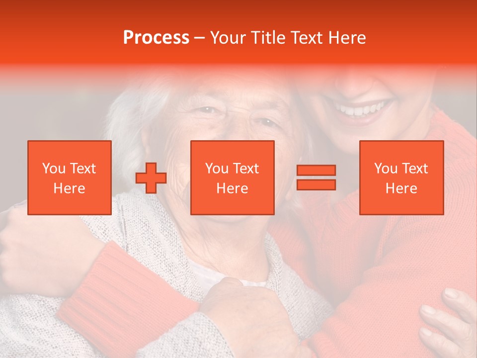 A Woman Hugging A Woman With A Smile On Her Face PowerPoint Template