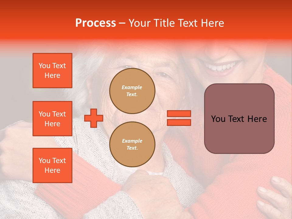 A Woman Hugging A Woman With A Smile On Her Face PowerPoint Template