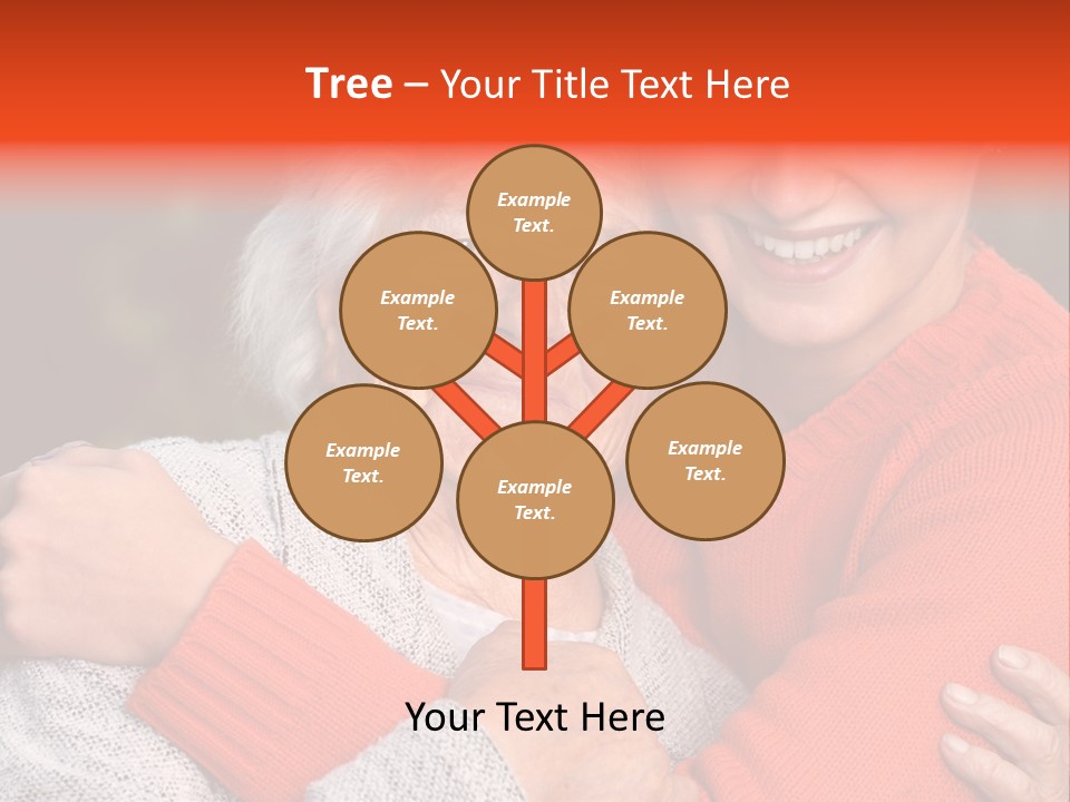 A Woman Hugging A Woman With A Smile On Her Face PowerPoint Template