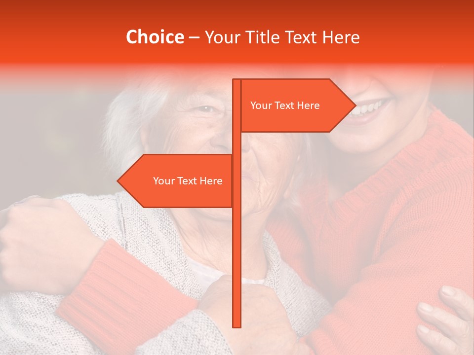 A Woman Hugging A Woman With A Smile On Her Face PowerPoint Template