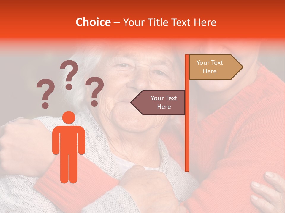 A Woman Hugging A Woman With A Smile On Her Face PowerPoint Template