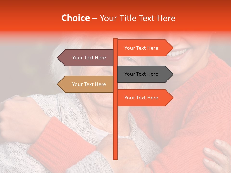 A Woman Hugging A Woman With A Smile On Her Face PowerPoint Template