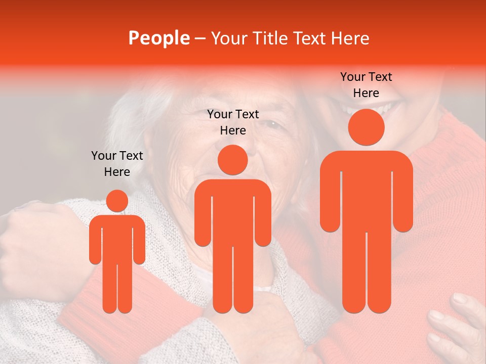 A Woman Hugging A Woman With A Smile On Her Face PowerPoint Template