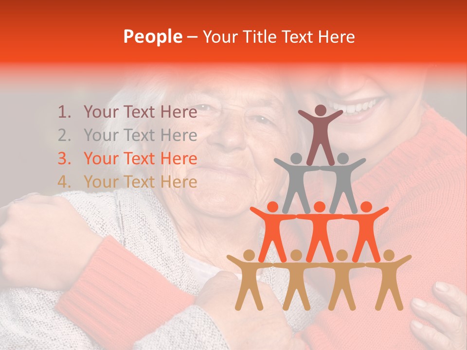 A Woman Hugging A Woman With A Smile On Her Face PowerPoint Template