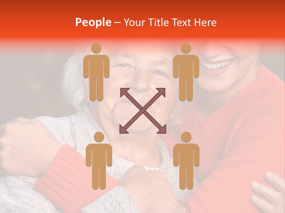 A Woman Hugging A Woman With A Smile On Her Face PowerPoint Template