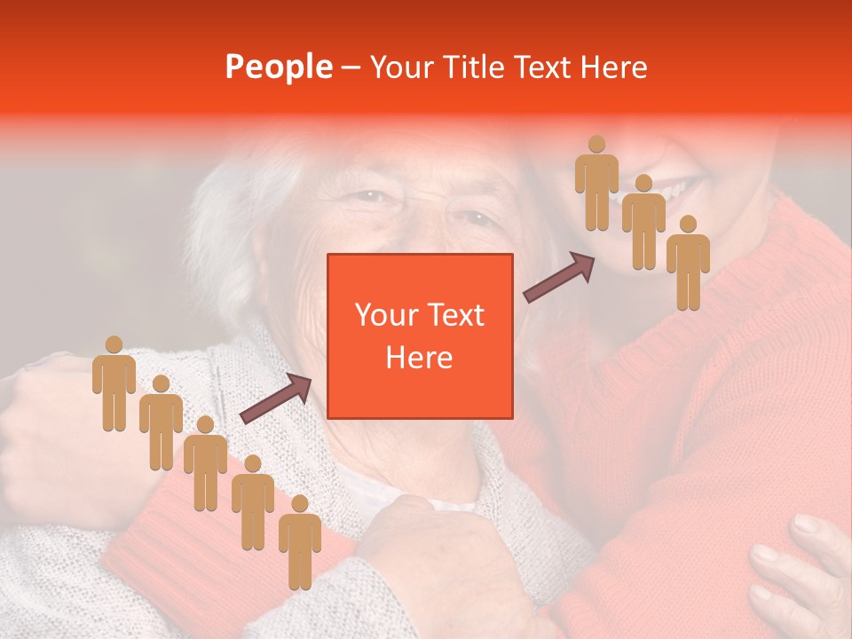 A Woman Hugging A Woman With A Smile On Her Face PowerPoint Template