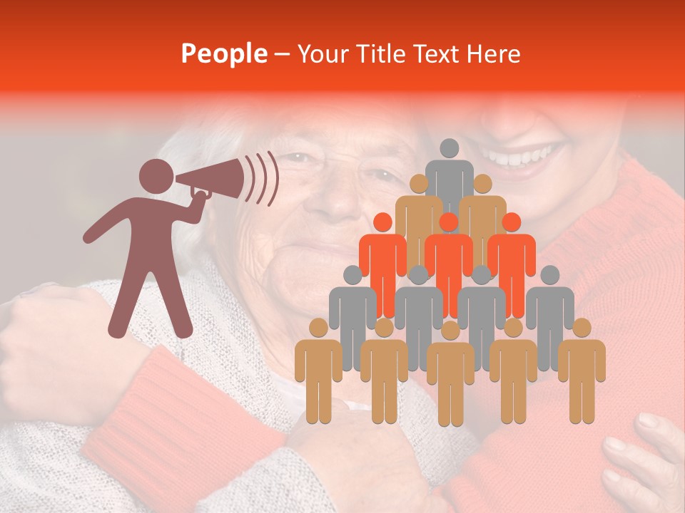 A Woman Hugging A Woman With A Smile On Her Face PowerPoint Template