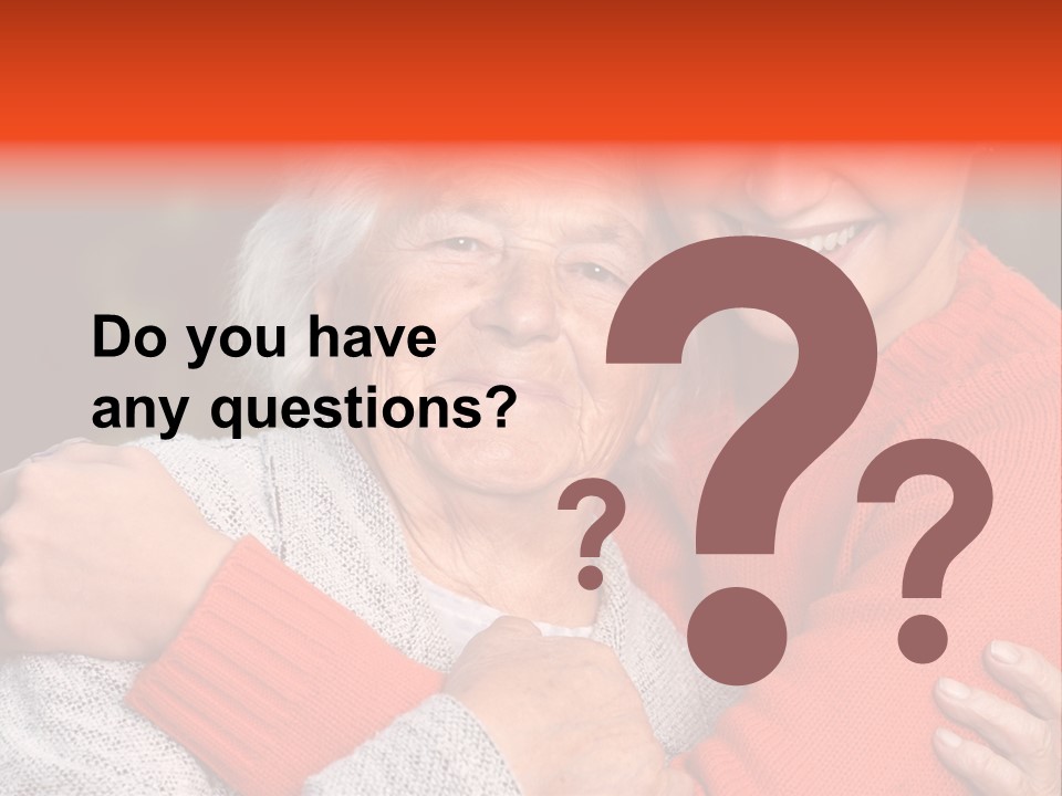 A Woman Hugging A Woman With A Smile On Her Face PowerPoint Template