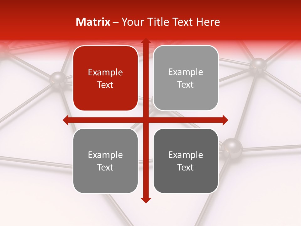 A Red Button On A White Background With Lines And Dots PowerPoint Template