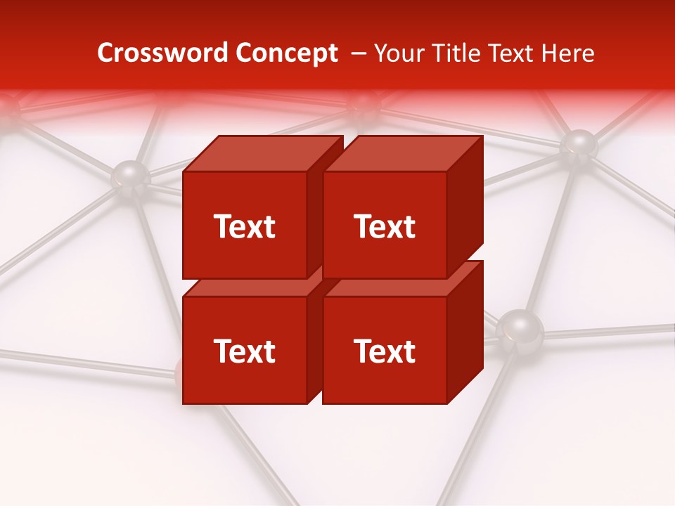 A Red Button On A White Background With Lines And Dots PowerPoint Template