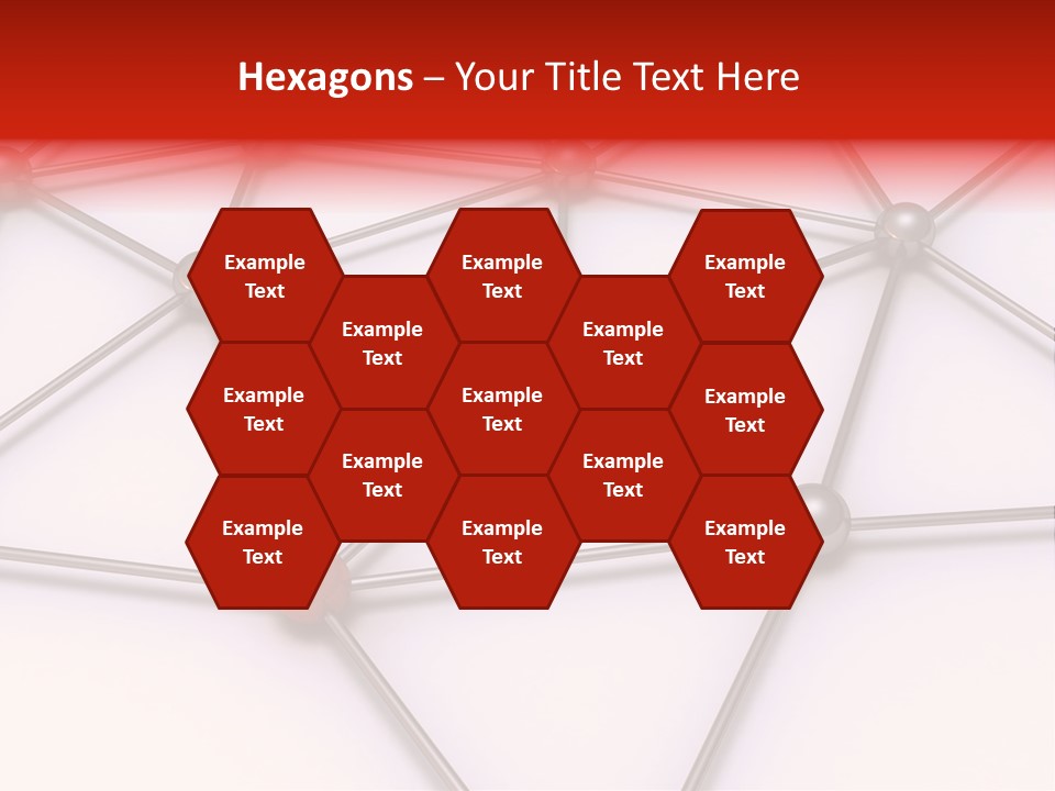 A Red Button On A White Background With Lines And Dots PowerPoint Template