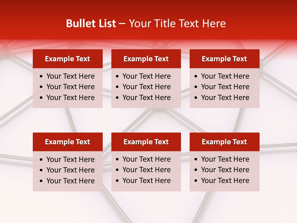 A Red Button On A White Background With Lines And Dots PowerPoint Template