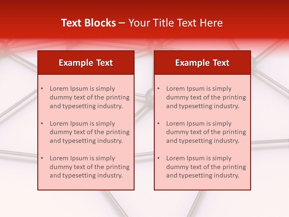 A Red Button On A White Background With Lines And Dots PowerPoint Template