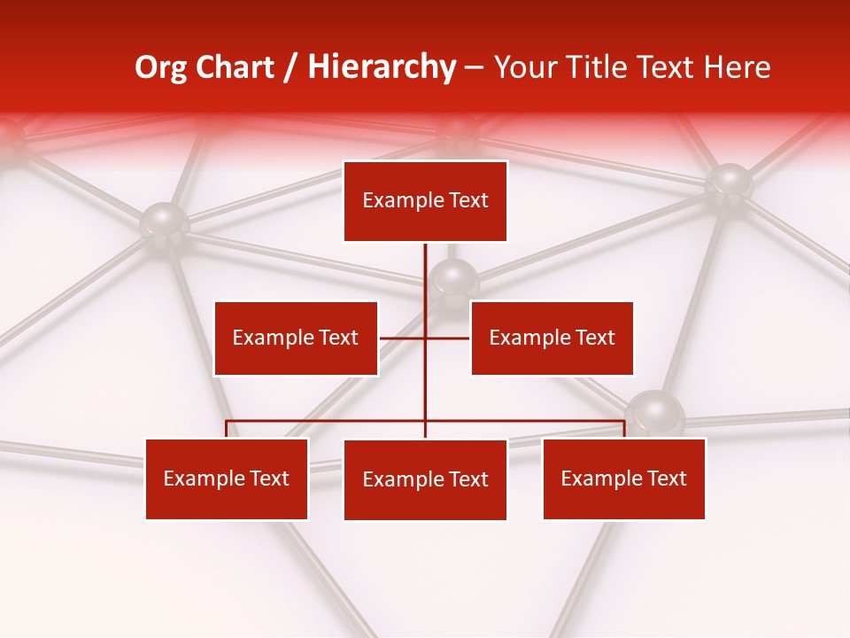 A Red Button On A White Background With Lines And Dots PowerPoint Template