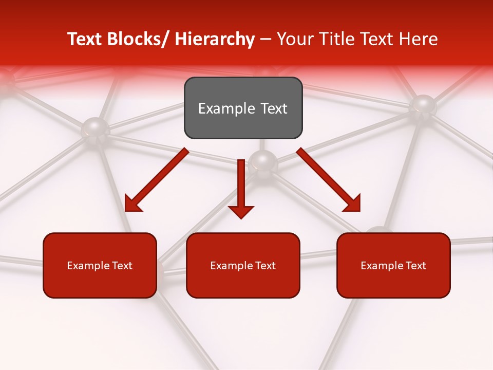 A Red Button On A White Background With Lines And Dots PowerPoint Template