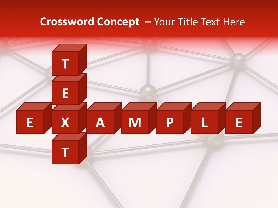 A Red Button On A White Background With Lines And Dots PowerPoint Template