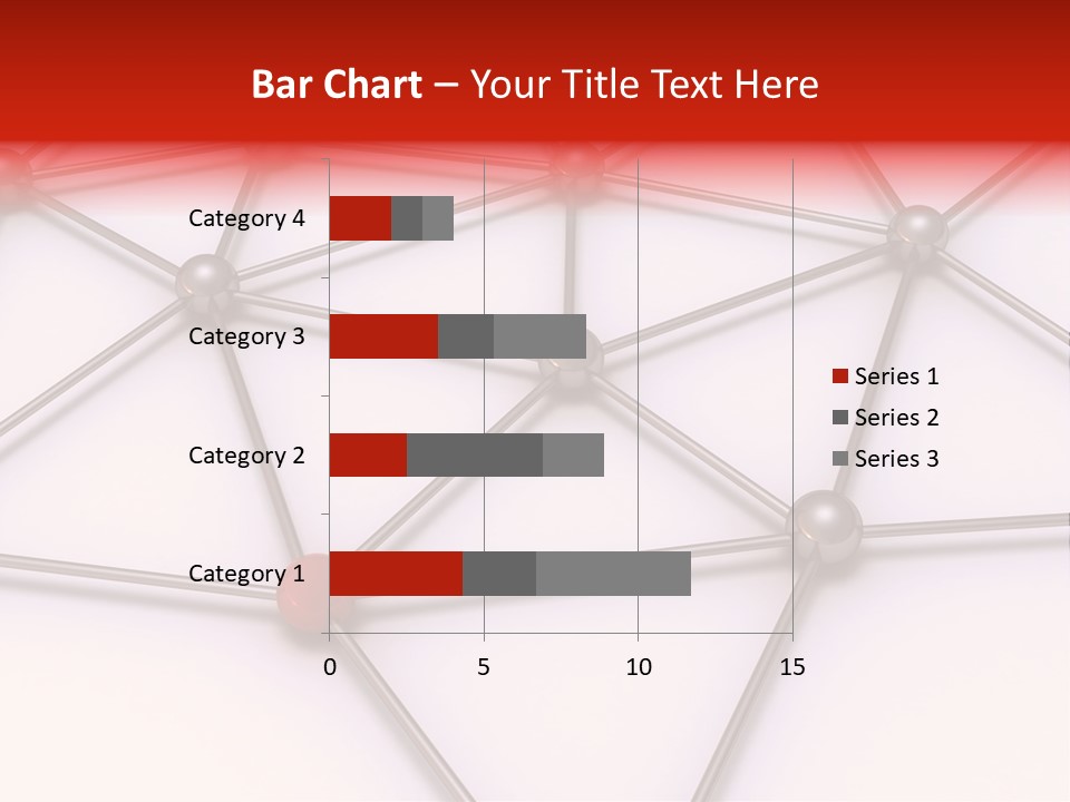 A Red Button On A White Background With Lines And Dots PowerPoint Template